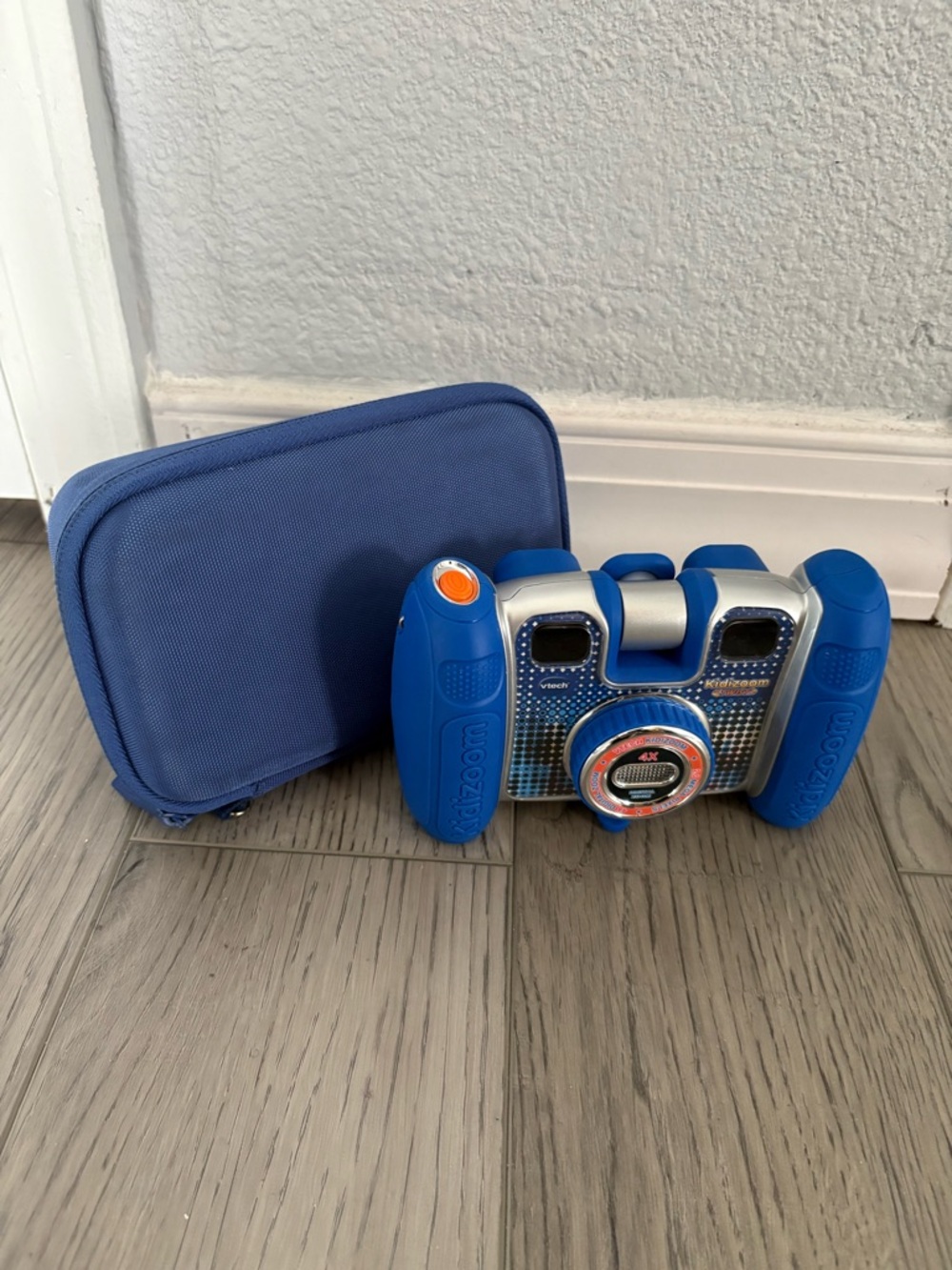 Kids' Bright Blue Digital Camera with Matching Zip Case